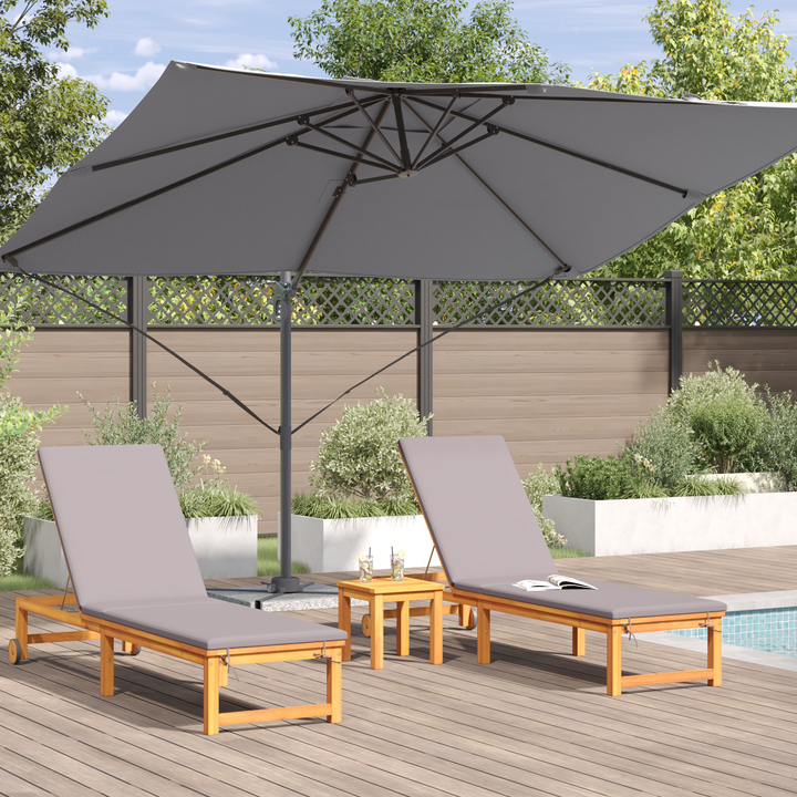 Parasol Antracit 351 x 250 x 260 cm Polyester og Aluminium