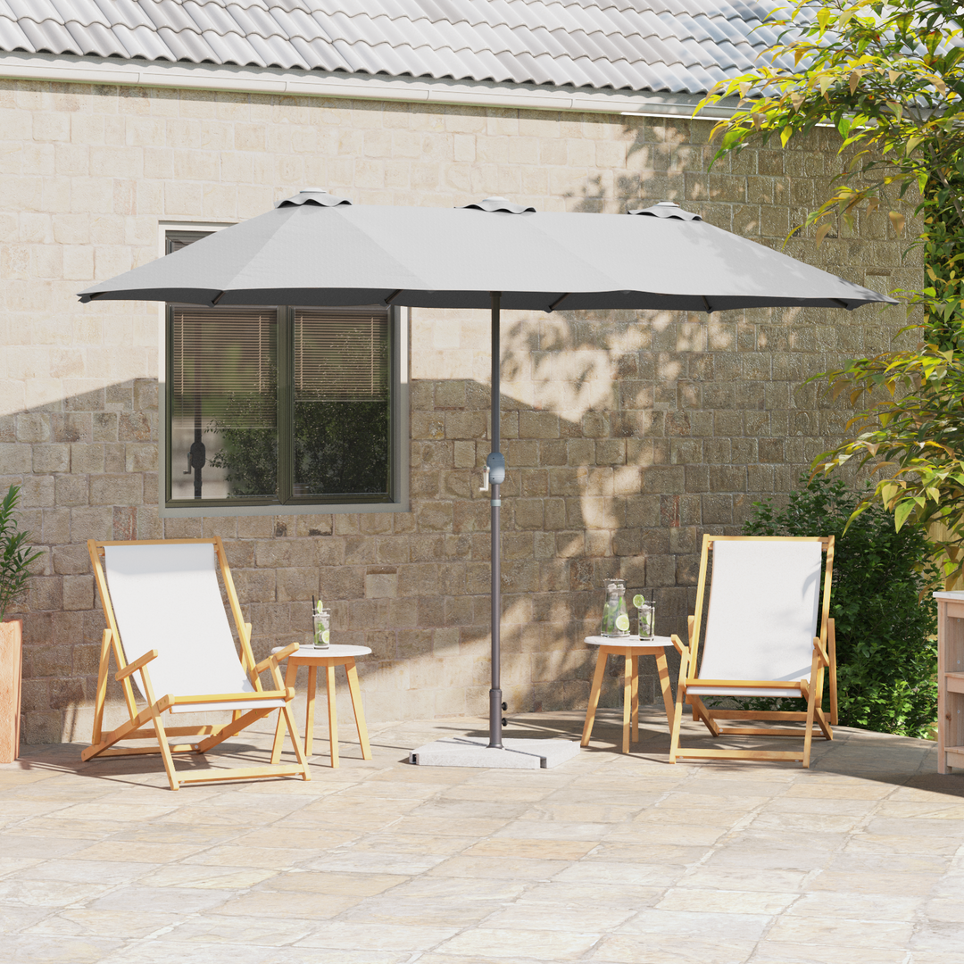 Havesol Sandfarvet 370 x 197 x 239 cm Polyester og Aluminium