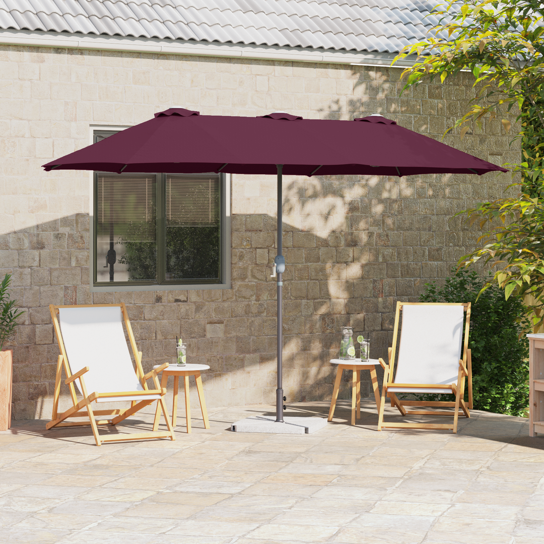 Havesol Bordeaux Rød 370 x 197 x 239 cm Polyester og Aluminium