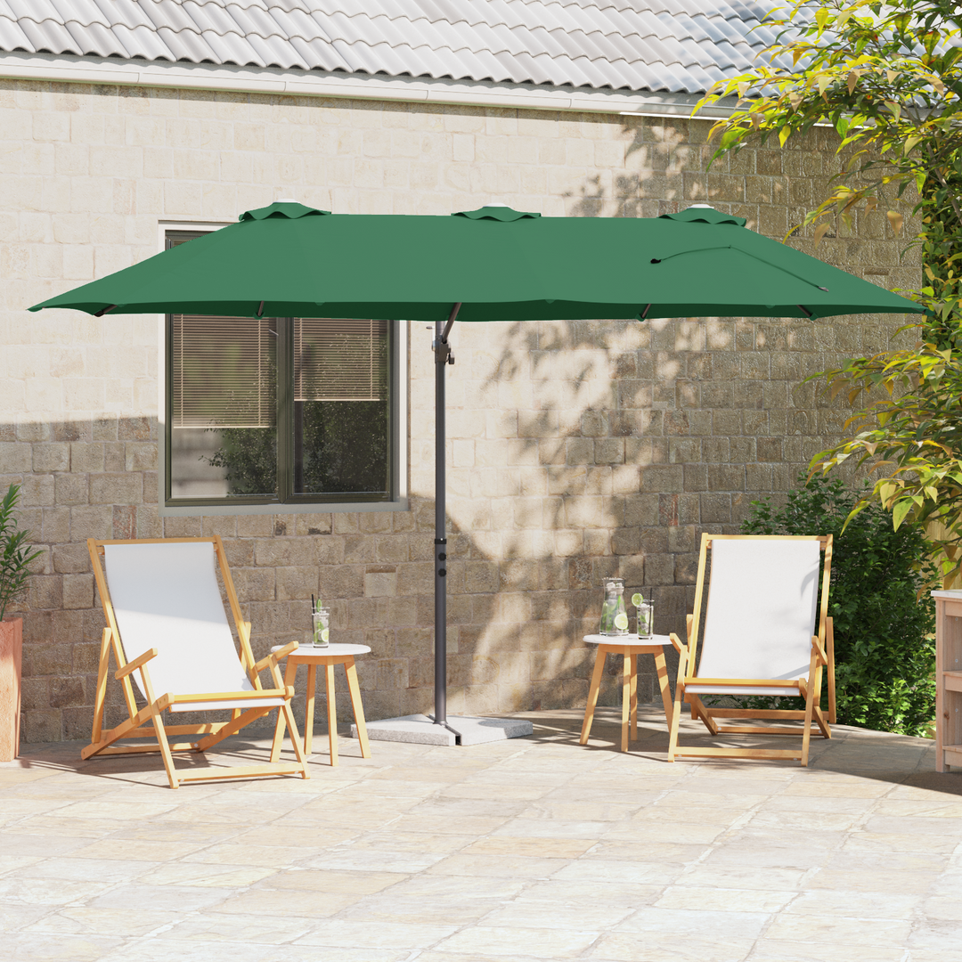 Parasol Grøn 372 x 198 x 243 cm Polyester og Aluminium