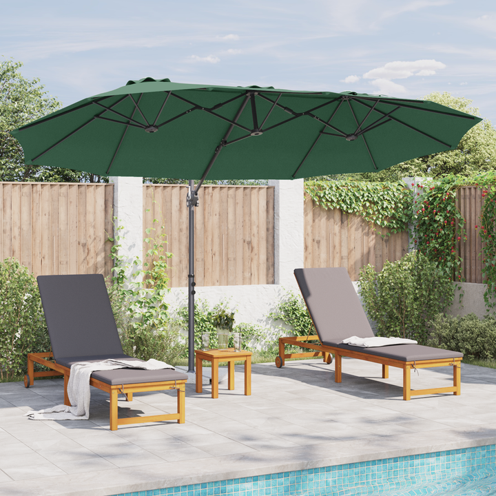 Parasol Grøn 372 x 198 x 243 cm Polyester og Aluminium