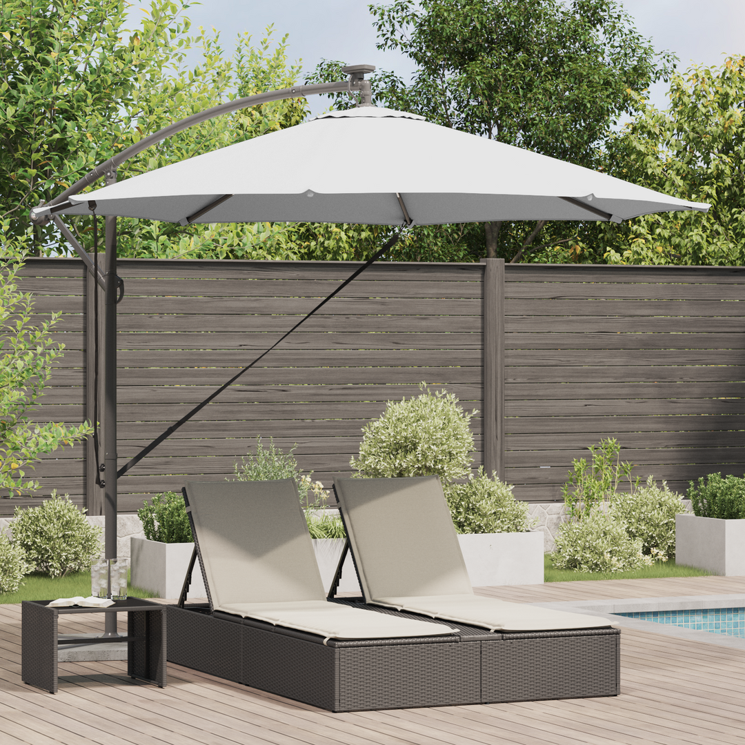 Parasol Sandfarvet 294 x 294 x 248 cm Polyester og Aluminium