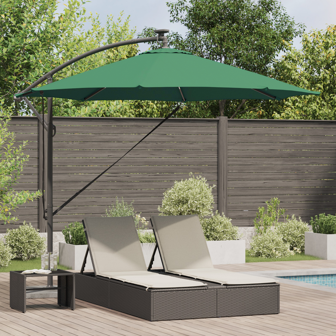 Parasol Grøn 294 x 294 x 248 cm Polyester og Aluminium