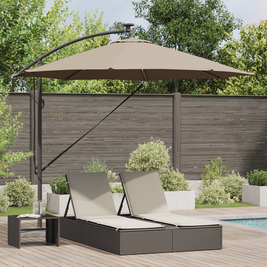 Parasol Gråbrun 294 x 294 x 248 cm Polyester og Aluminium