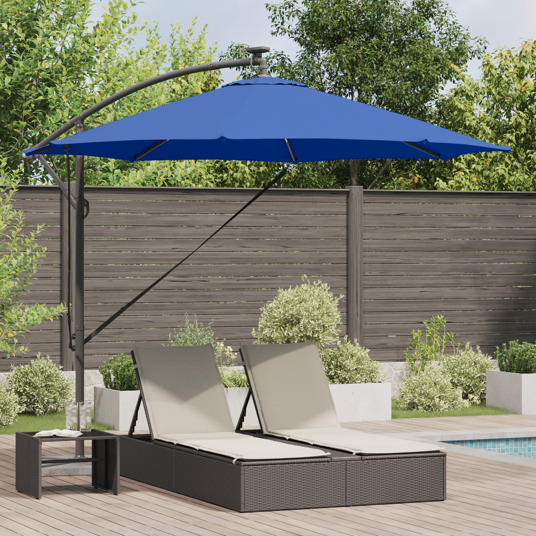 Parasol 294 x 294 x 248 cm Polyester og Aluminium Azurblå