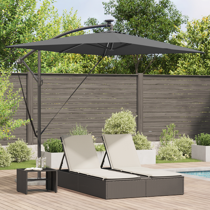 Parasol Antracit 294 x 200 x 270 cm Polyester og Aluminium