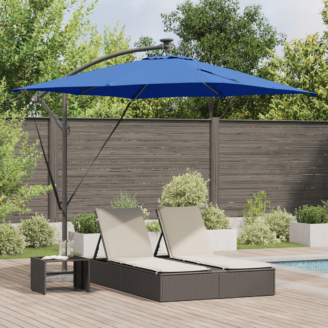 Parasol 249 x 249 x 250 cm Polyester og Aluminium Azurblå