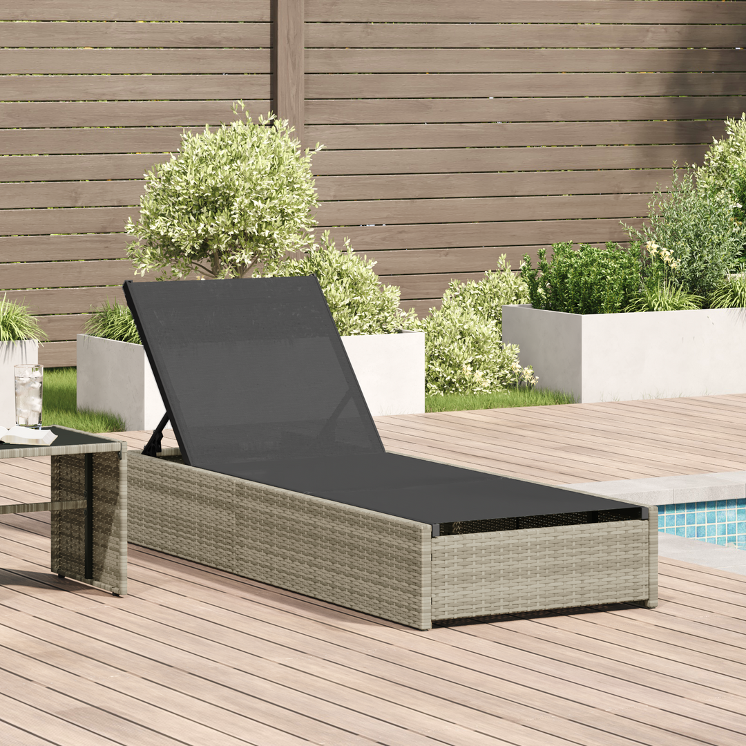 Solstol Beige 200.5 x 70 x 75 cm polyrattan