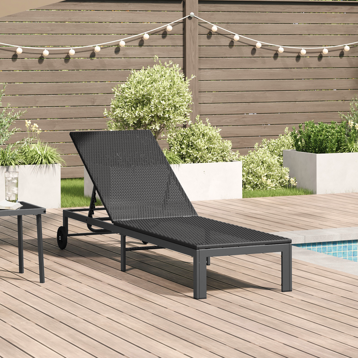 Solseng polyrattan Sort