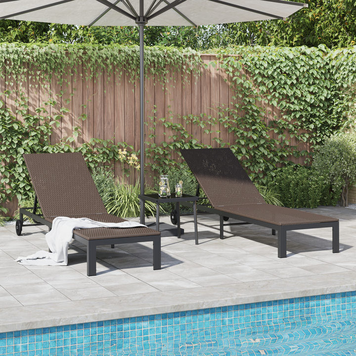 Solseng 2-person 3 pcs Brun polyrattan