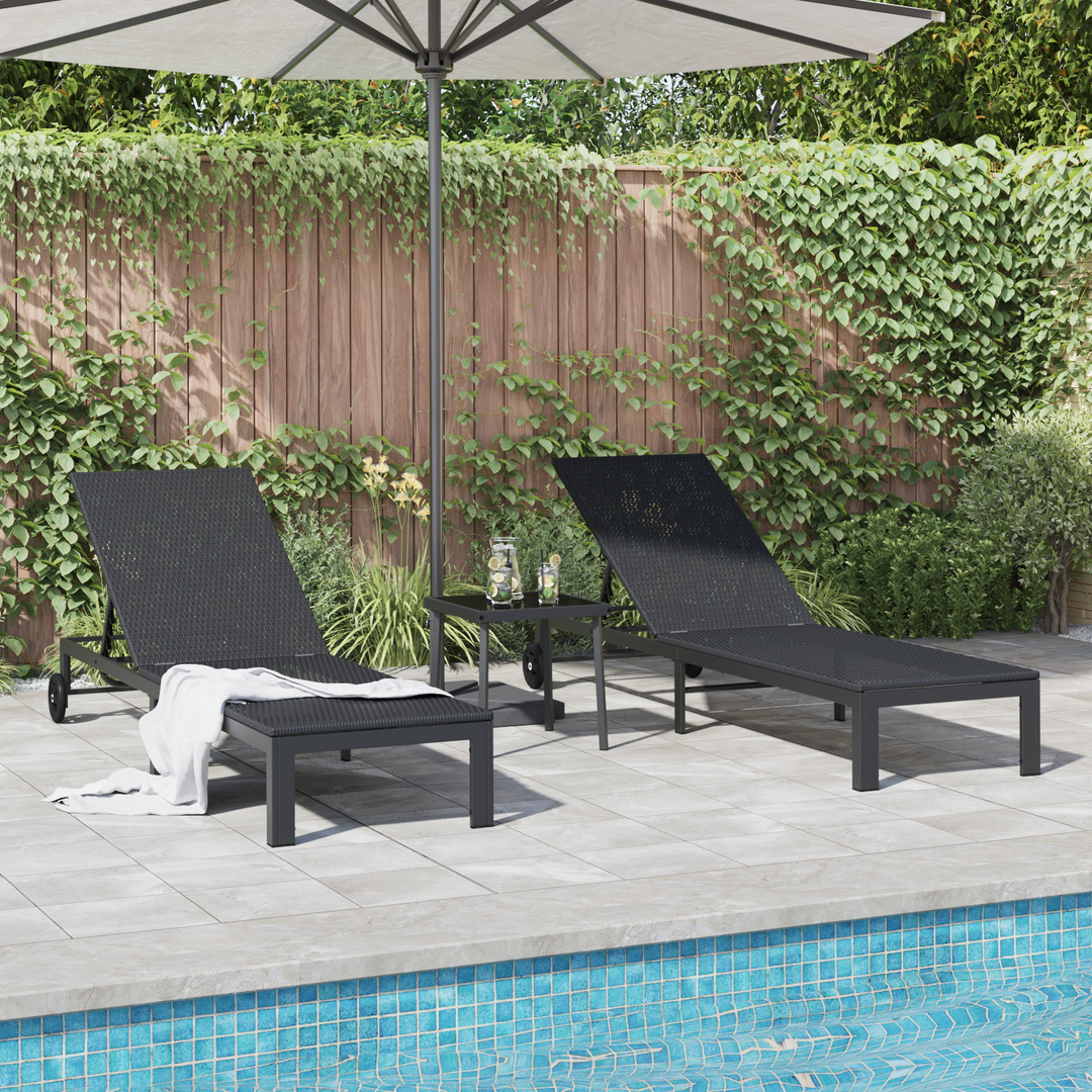 Solseng 2-person 3 pcs Sort polyrattan