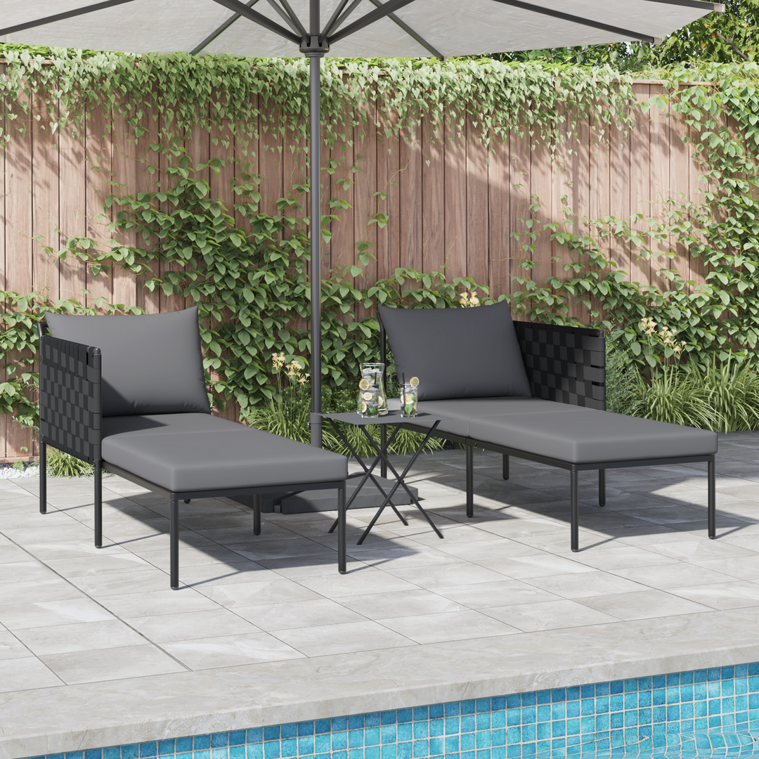 Solseng Antracit 153 x 115 x 69,5 cm Pulverlakeret stål