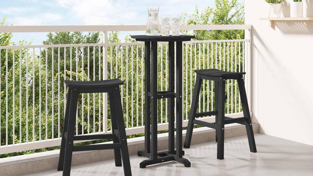 Barbord Sort 55 x 55 x 107 cm Polyethylen