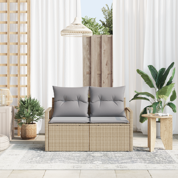Havemøbelsofa med pude 120 x 62 x 69 cm polyrattan