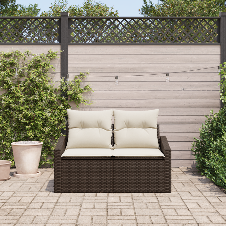 Havemøbelsofa med pude 123 x 62 x 69 cm polyrattan