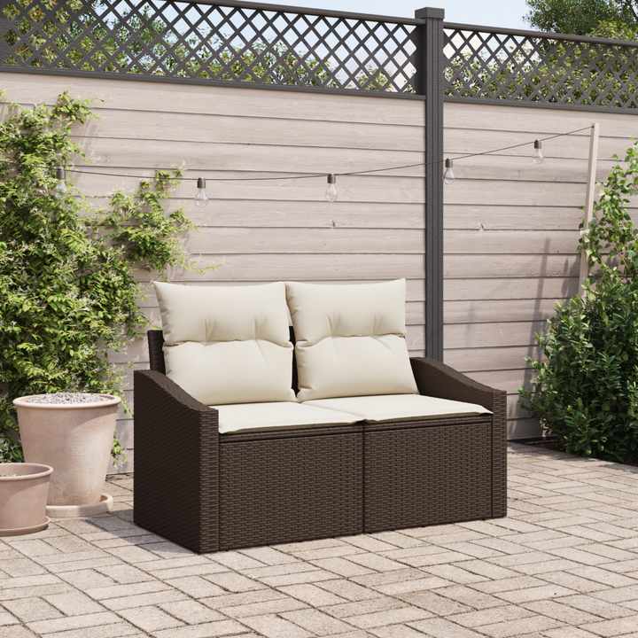 Havemøbelsofa med pude 123 x 62 x 69 cm polyrattan
