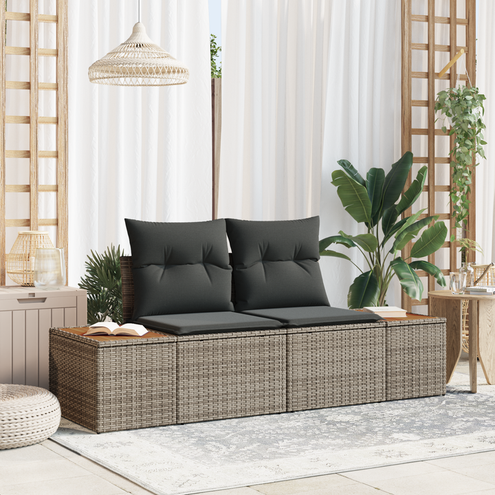 Havemøbelsofa Grå 184 x 62 x 85cm polyrattan