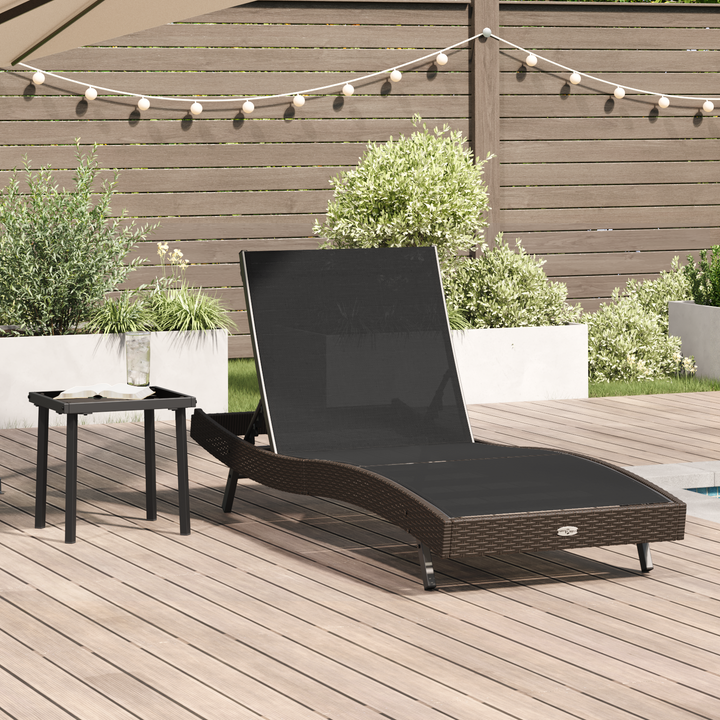Solstol 2 pcs Sort og Brunt polyrattan