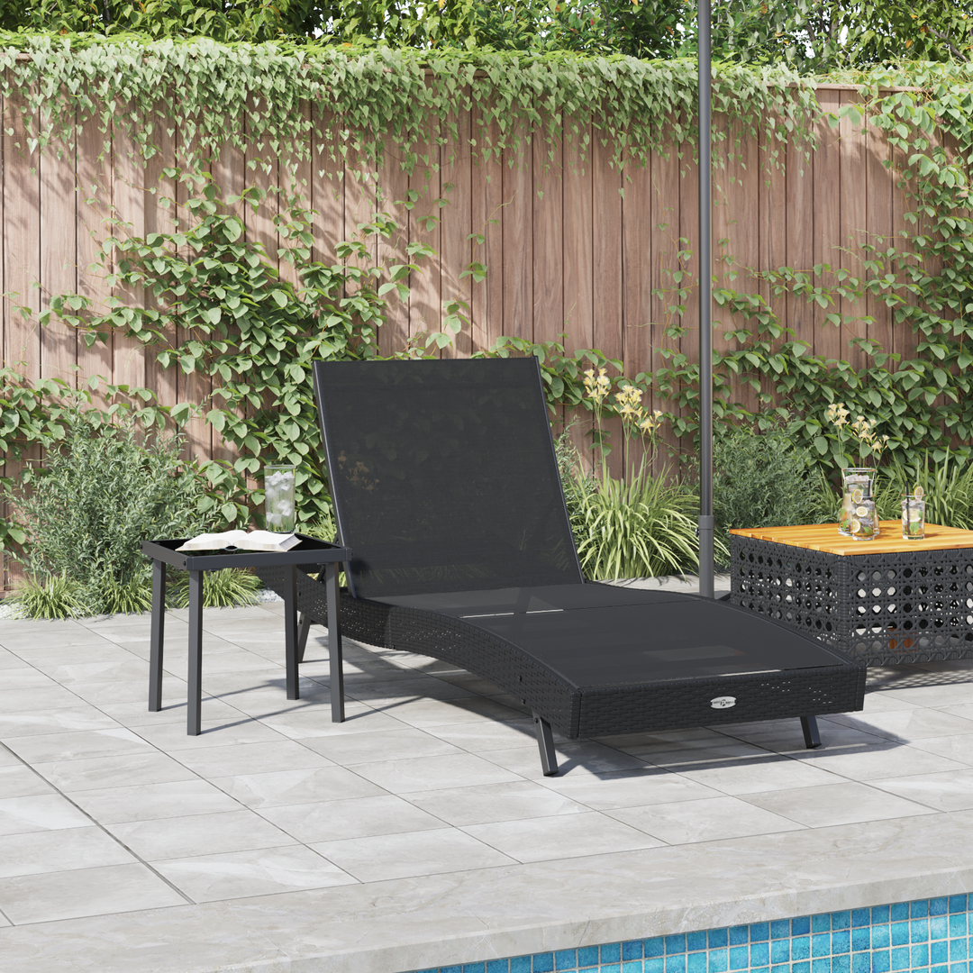 Solstol 2 pcs Sort polyrattan