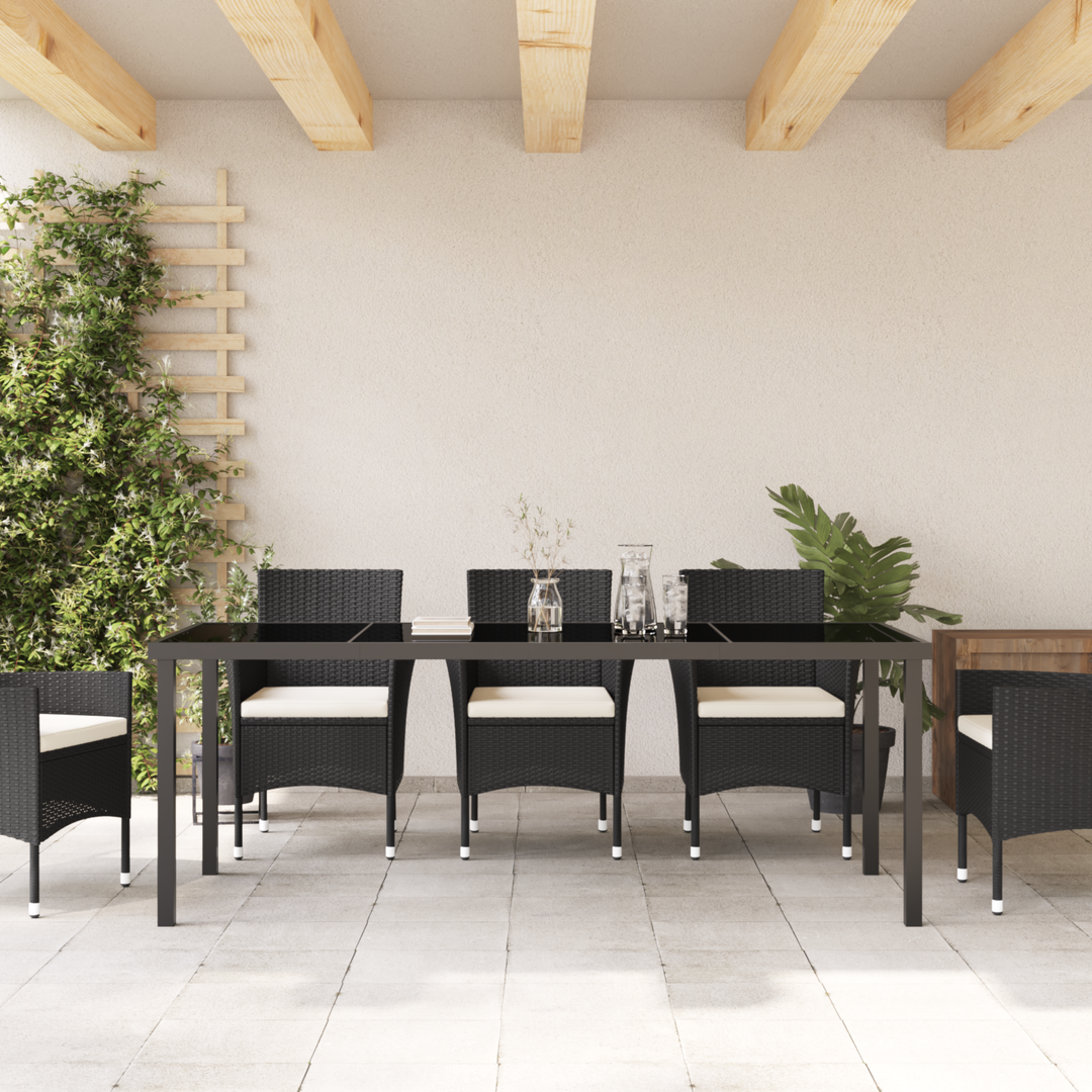 Havemøbel Bord Sort 200 x 80 x 73 cm Metal