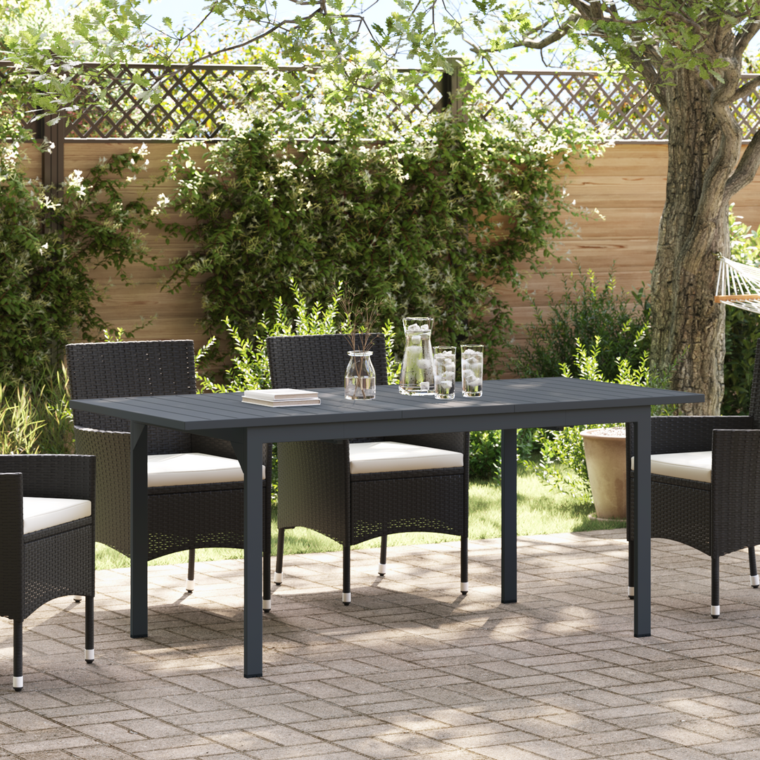 Terrassebord Antracit 180 x 80 x 74 cm Pulverlakeret stål