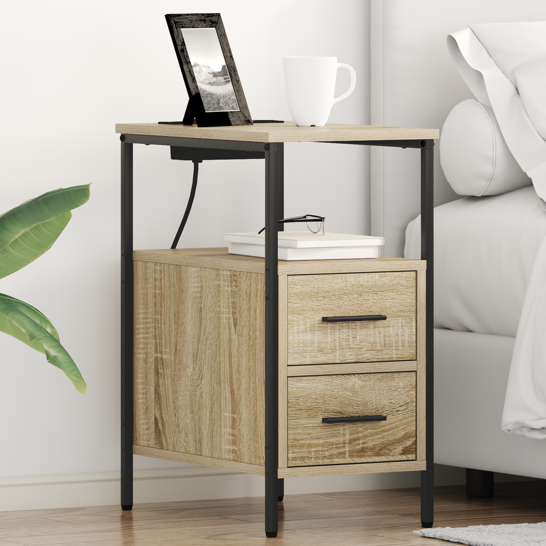 Natskab 2 pcs Sonoma eg 30 x 48 x 61 cm Konstrueret træ