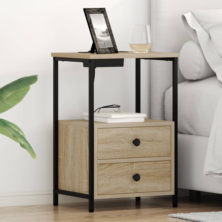 Natskab 2 pcs Sonoma eg 40 x 31 x 60 cm Konstrueret træ