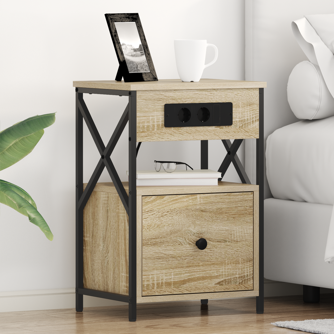 Natskab 2 pcs Sonoma eg 40 x 31 x 60 cm Konstrueret træ
