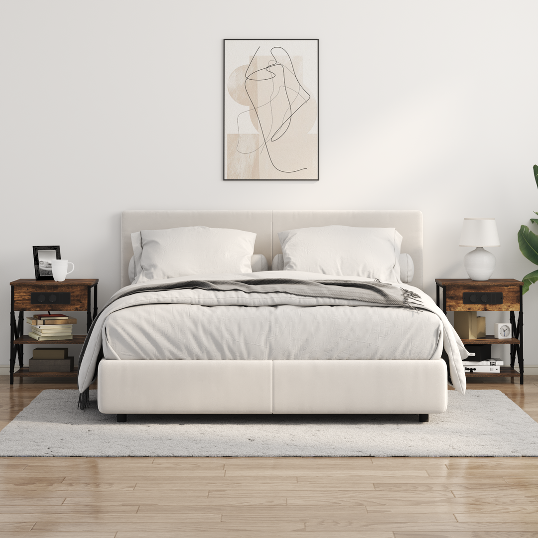 Natskab 2 pcs Røget eg 41 x 31 x 51 cm Konstrueret træ