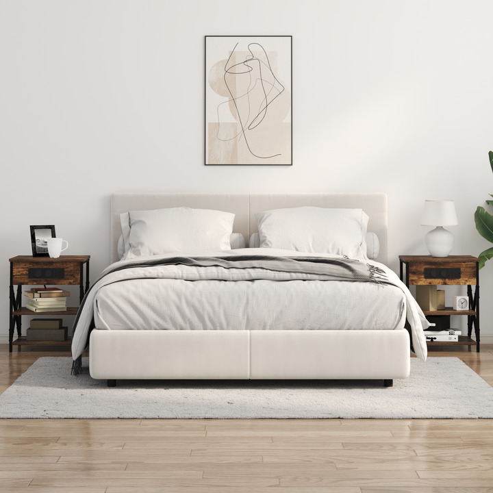 Natskab 2 pcs Røget eg 41 x 31 x 51 cm Konstrueret træ