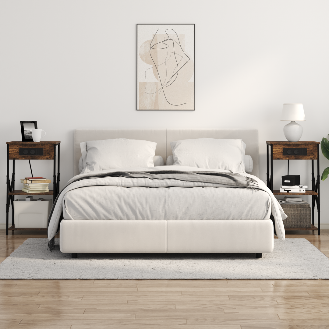 Natskab med hylde Røget eg 41 x 31 x 76 cm Konstrueret træ