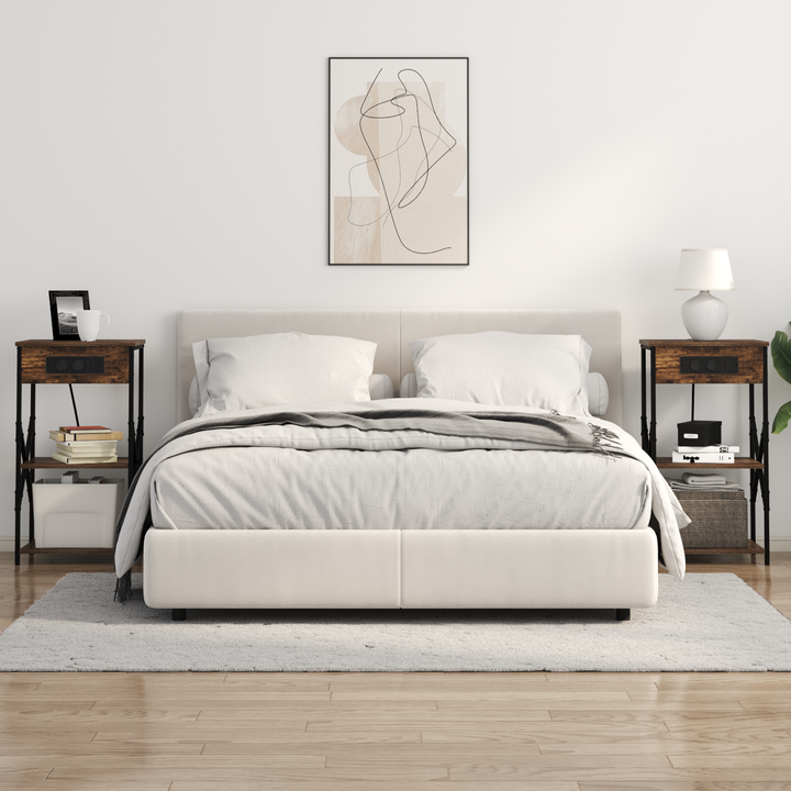 Natskab med hylde Røget eg 41 x 31 x 76 cm Konstrueret træ