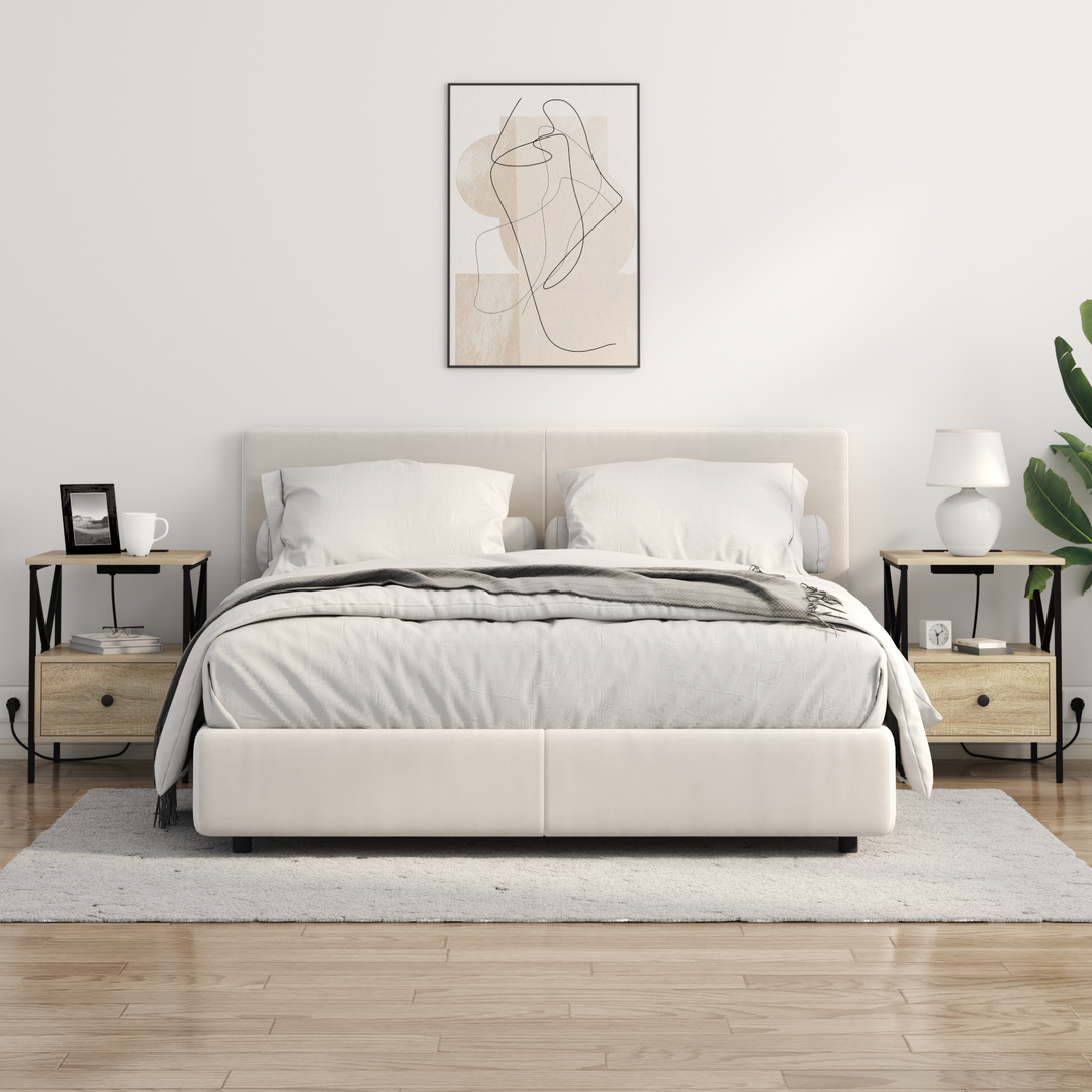 Natskab 2 pcs Sonoma eg 41,5 x 40,5 x 55 cm Konstrueret træ