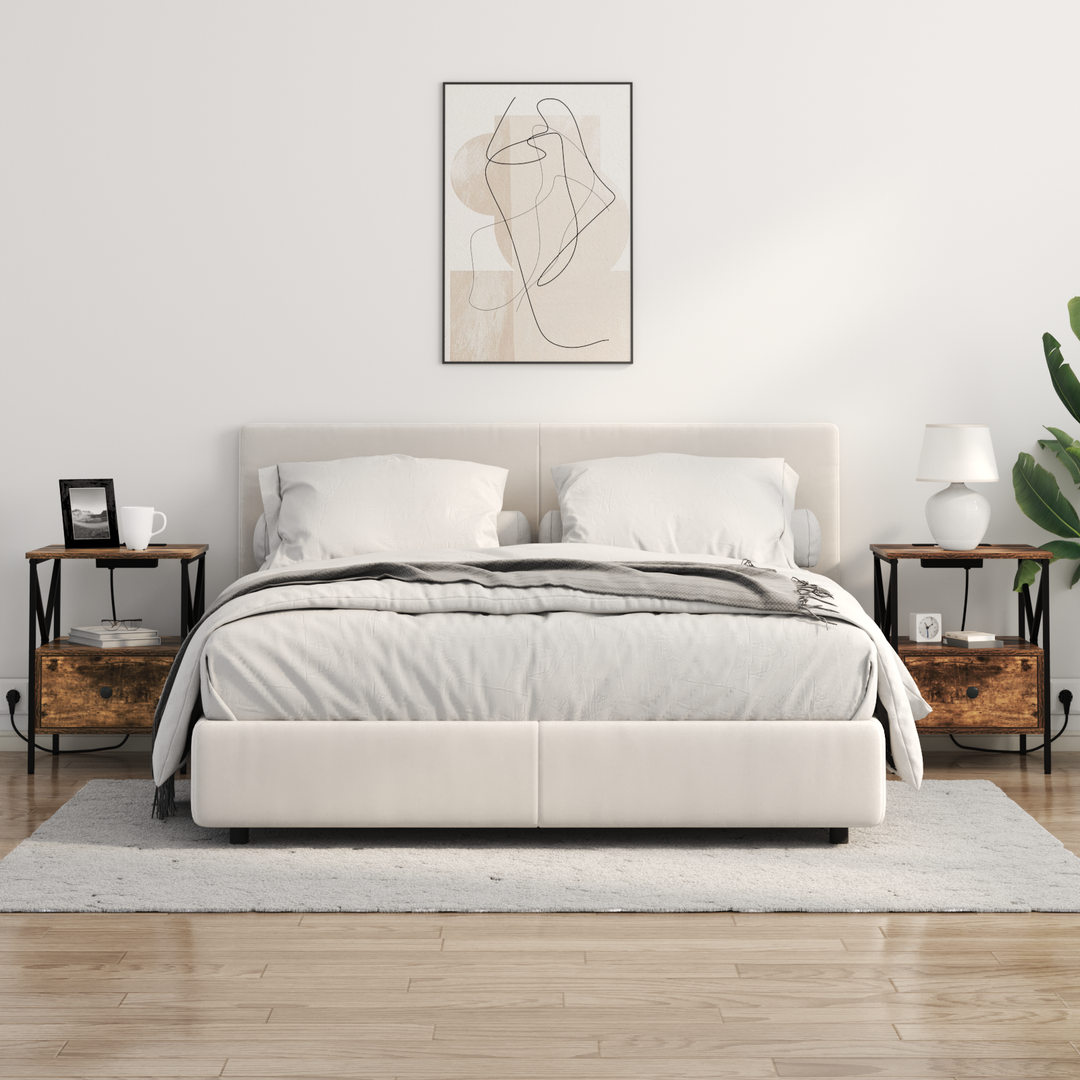 Natskab 2 pcs Røget eg 41,5 x 40,5 x 55 cm Konstrueret træ
