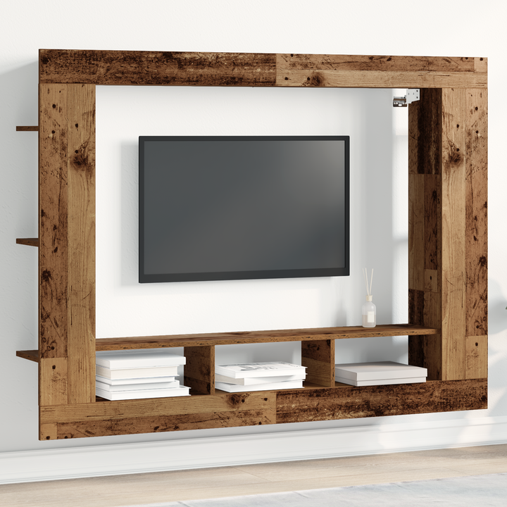 TV-skab Gammelt træ 152 x 22 x 113 cm Konstrueret træ