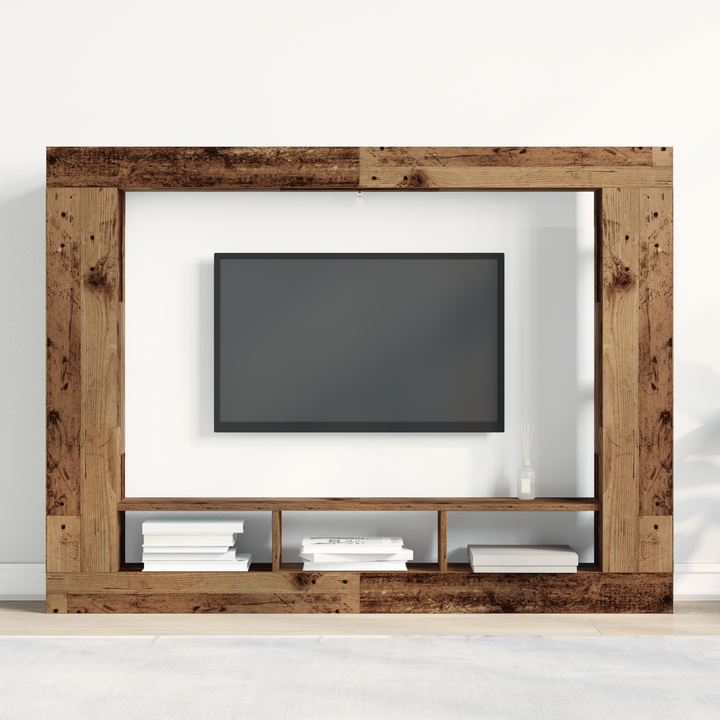 TV-skab Gammelt træ 152 x 22 x 113 cm Konstrueret træ