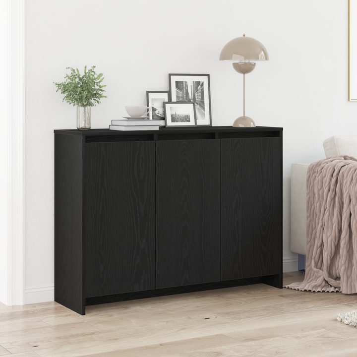Sideboard Sort 102 x 29.5 x 75 cm Konstrueret træ
