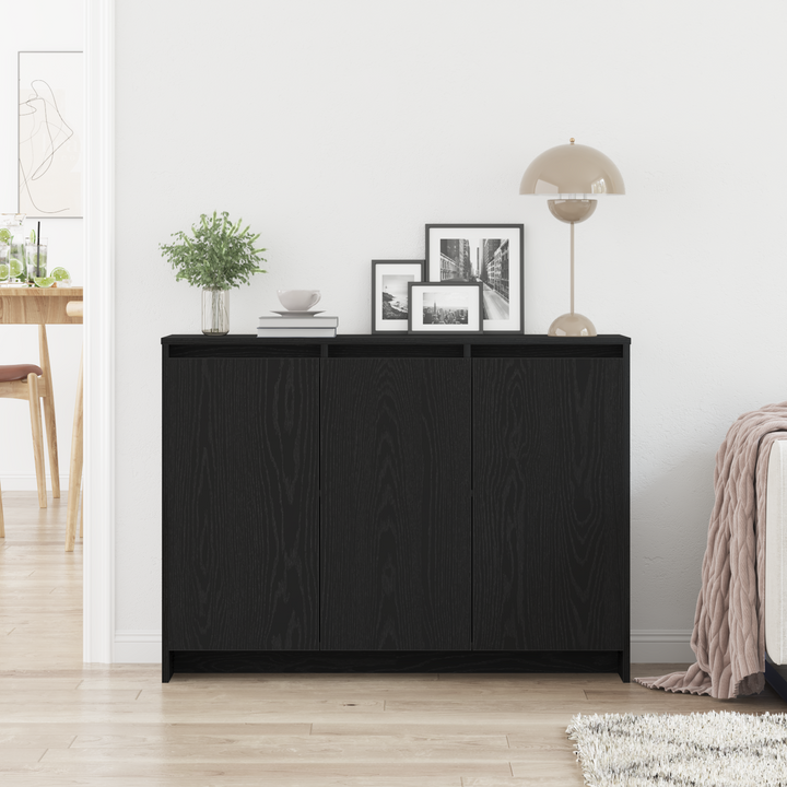 Sideboard Sort 102 x 29.5 x 75 cm Konstrueret træ