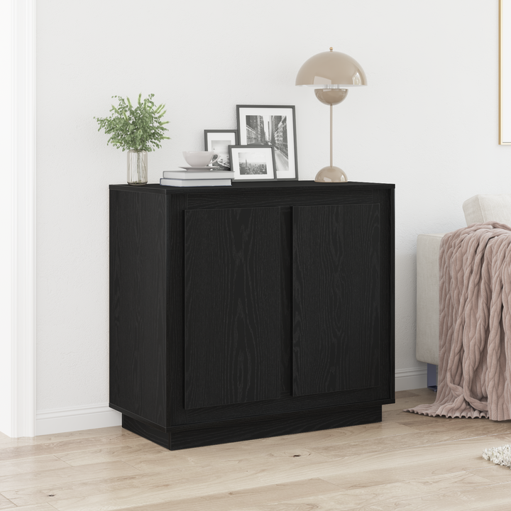Sideboard Sort eg 80 x 40 x 75 cm Konstrueret træ