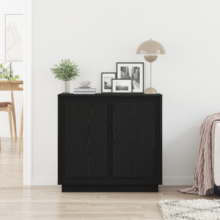 Sideboard Sort eg 80 x 40 x 75 cm Konstrueret træ