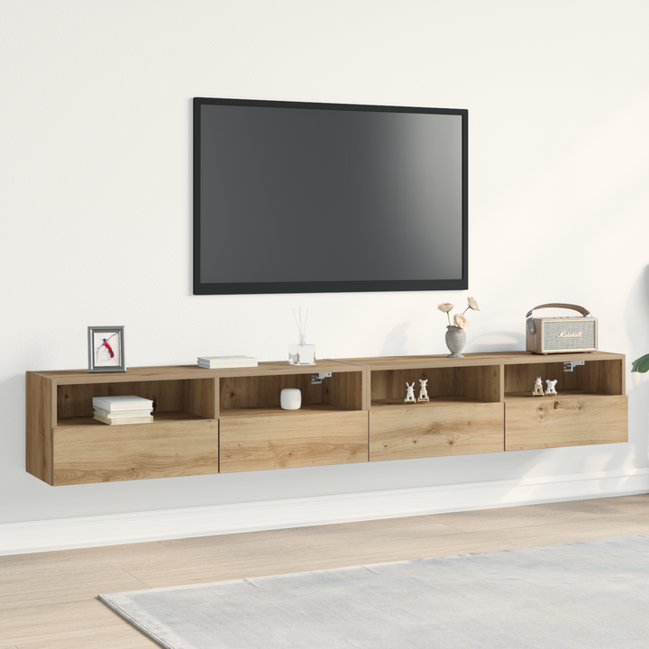 TV vægskab 2 pcs artisan eg 100 x 30 x 30 cm Konstrueret træ