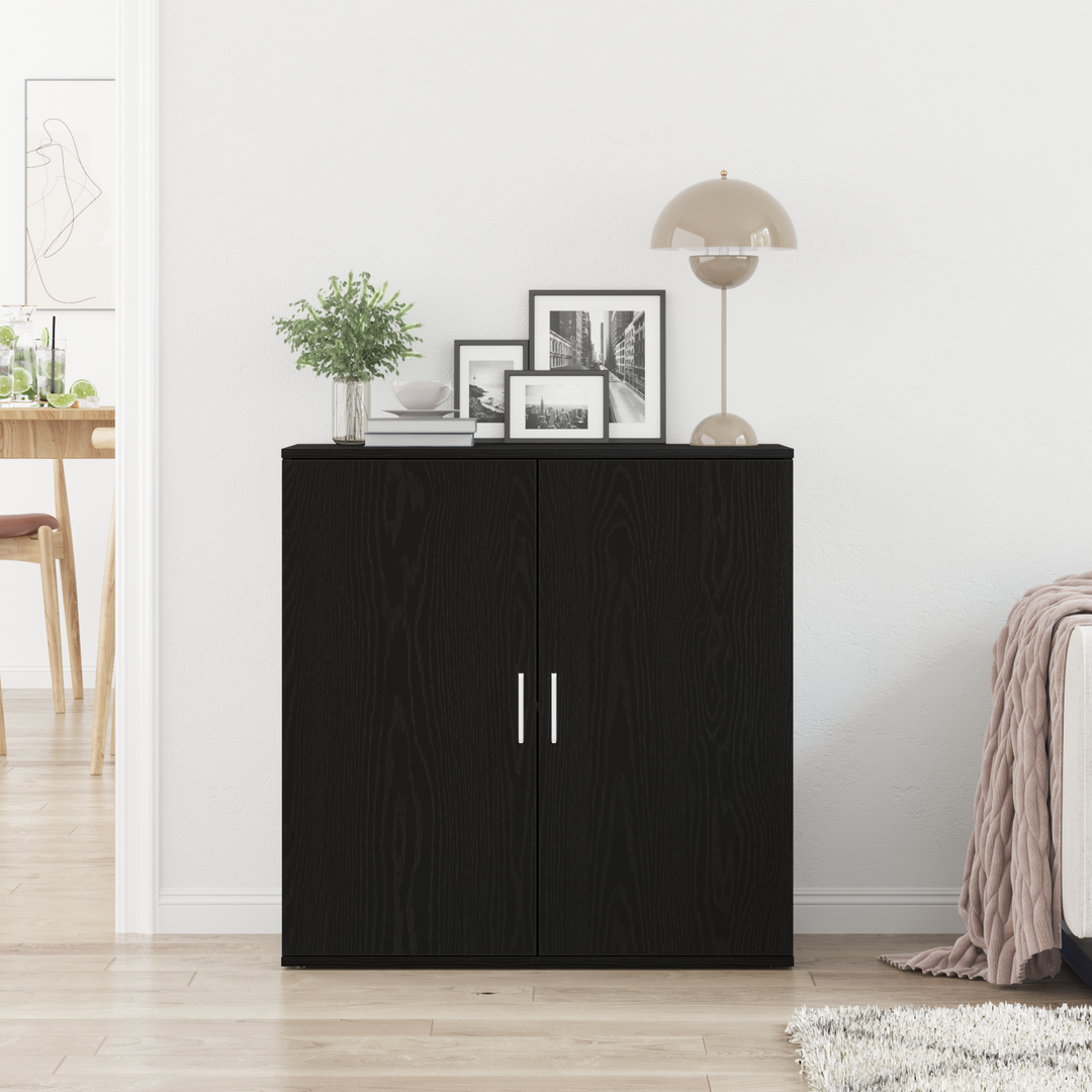 Sideboard Sort eg 79 x 38 x 80 cm Konstrueret træ