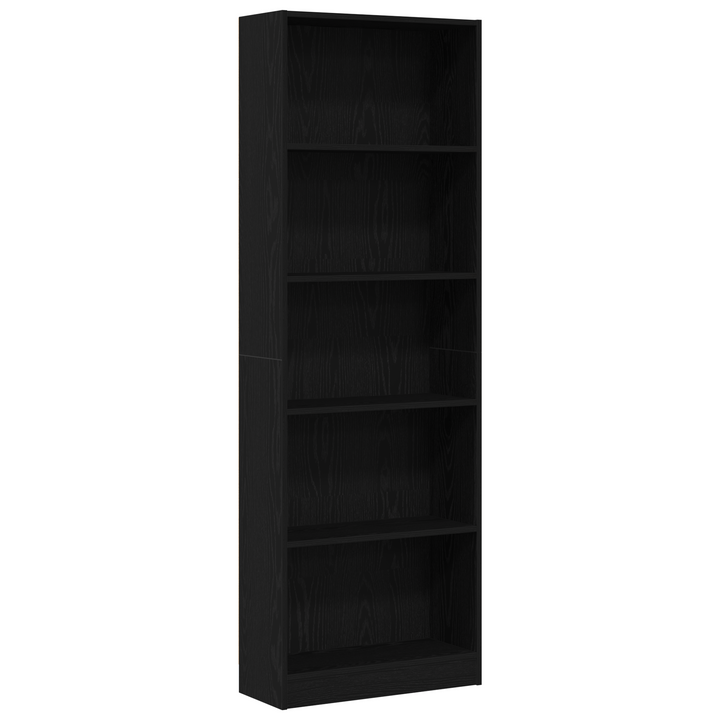 Bogreol Sort eg 60 x 24 x 176 cm Konstrueret træ