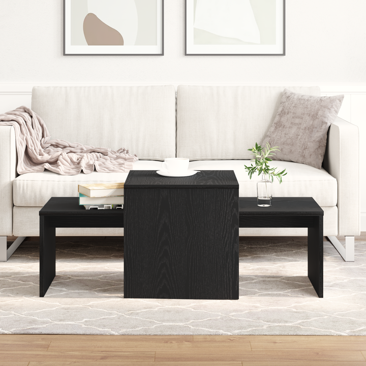 Indskudsborde Sort eg 100 x 48 x 40 cm Konstrueret træ