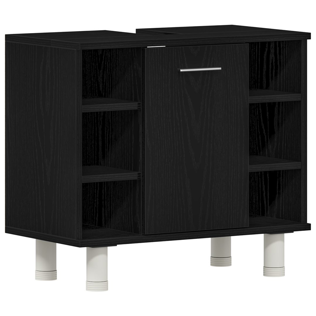 Badeværelsesskab Sort eg 60 x 32 x 54 cm Konstrueret træ