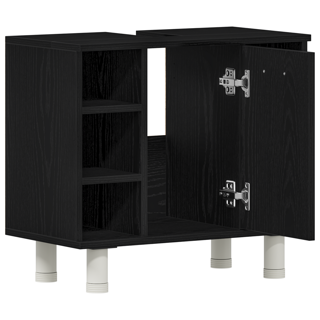 Badeværelsesskab Sort eg 60 x 32 x 54 cm Konstrueret træ