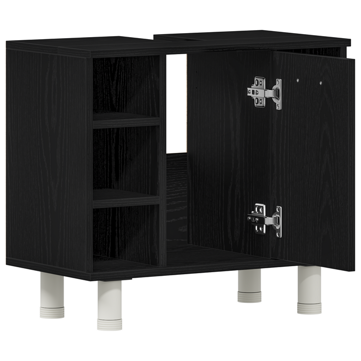 Badeværelsesskab Sort eg 60 x 32 x 54 cm Konstrueret træ