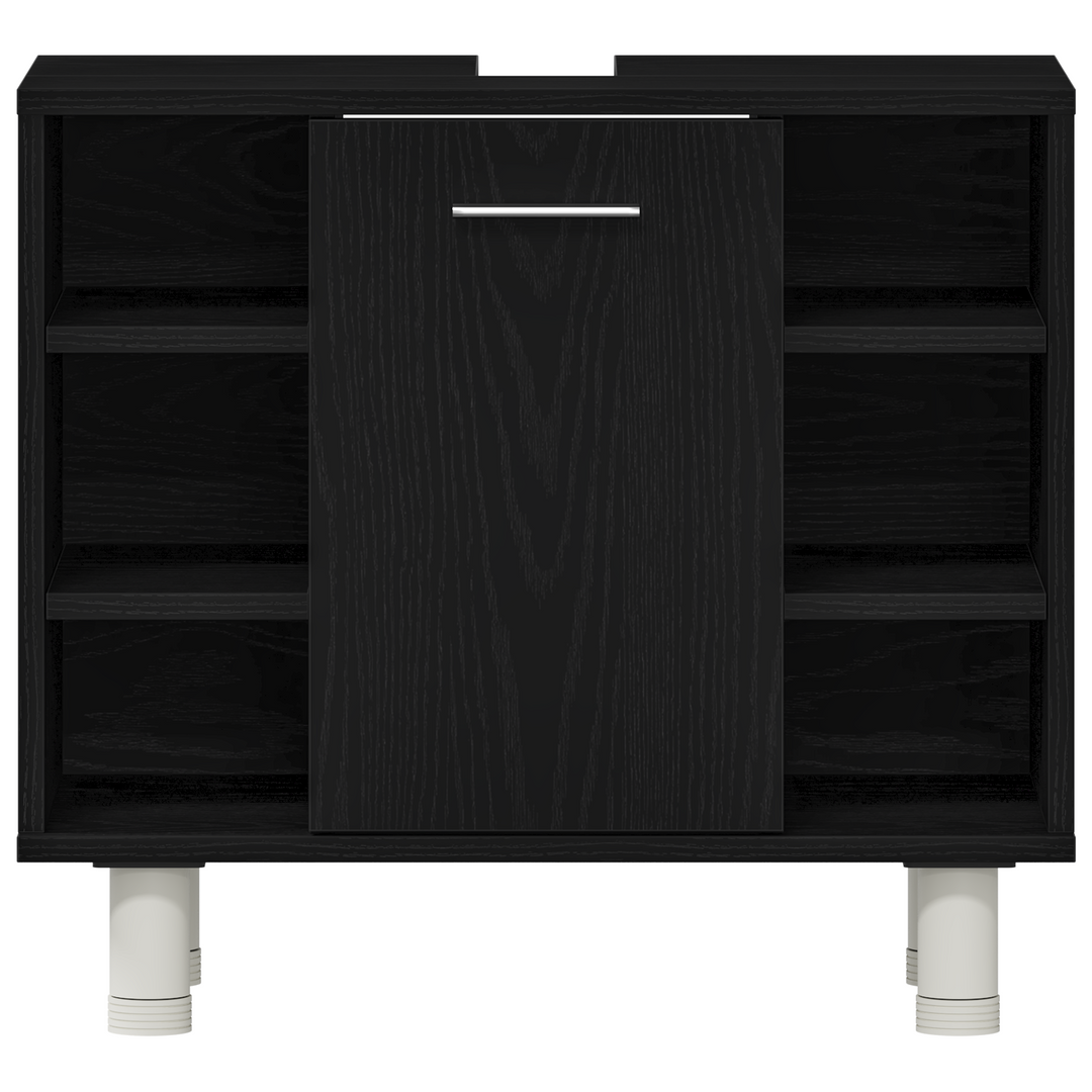 Badeværelsesskab Sort eg 60 x 32 x 54 cm Konstrueret træ
