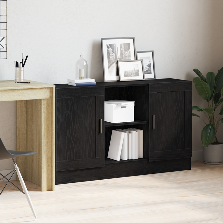Sideboard Sort eg 120 x 30,5 x 70 cm Konstrueret træ
