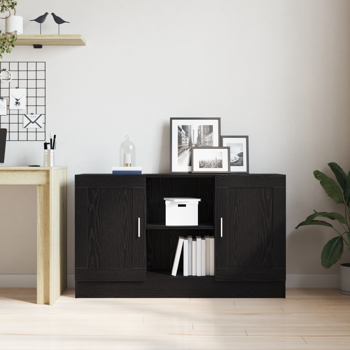 Sideboard Sort eg 120 x 30,5 x 70 cm Konstrueret træ